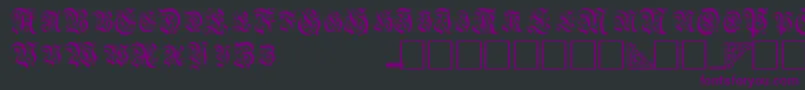 Шрифт TopiascapssskRegular – фиолетовые шрифты на чёрном фоне