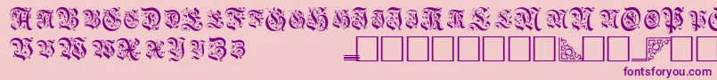 Police TopiascapssskRegular – polices violettes sur fond rose