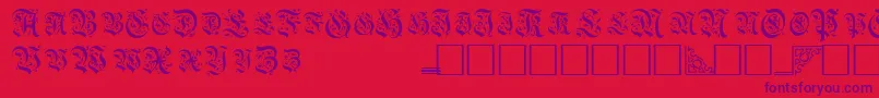 Шрифт TopiascapssskRegular – фиолетовые шрифты на красном фоне