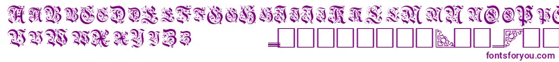 TopiascapssskRegular-fontti – violetit fontit valkoisella taustalla