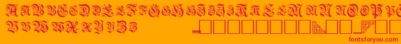fuente TopiascapssskRegular – Fuentes Rojas Sobre Fondo Naranja