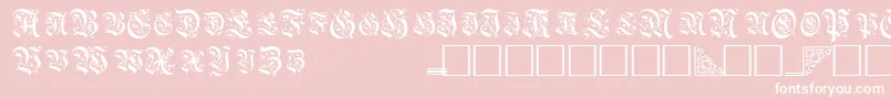 Шрифт TopiascapssskRegular – белые шрифты на розовом фоне
