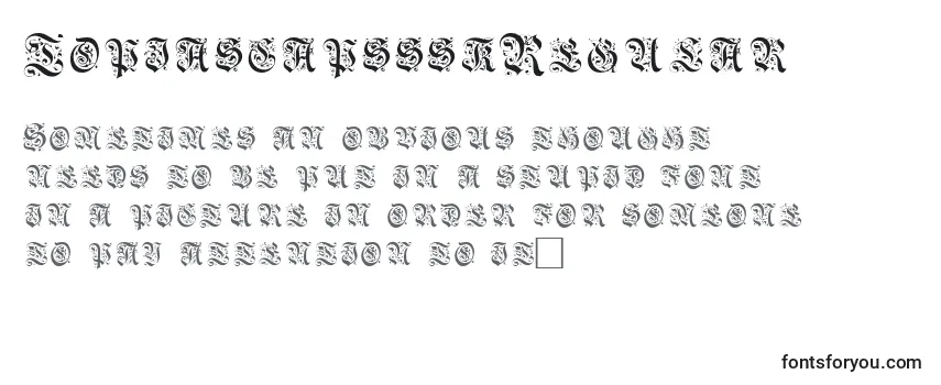 Review of the TopiascapssskRegular Font