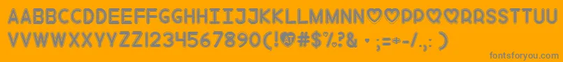 MfLoveSong Font – Gray Fonts on Orange Background