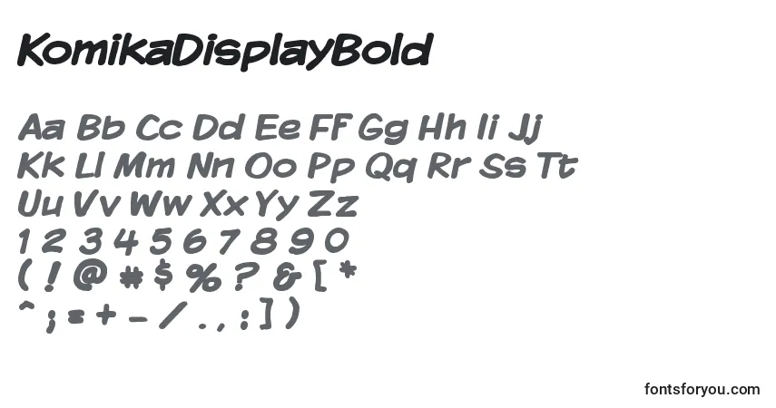 Schriftart KomikaDisplayBold – Alphabet, Zahlen, spezielle Symbole