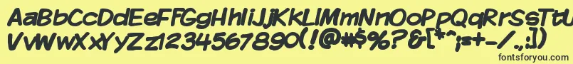 KomikaDisplayBold Font – Black Fonts on Yellow Background