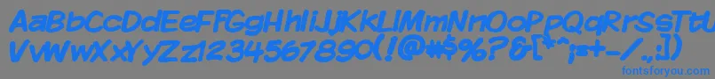 KomikaDisplayBold Font – Blue Fonts on Gray Background