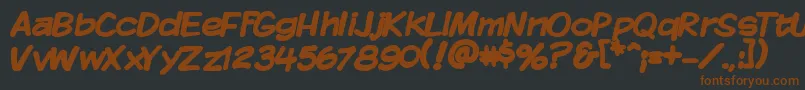 KomikaDisplayBold Font – Brown Fonts on Black Background
