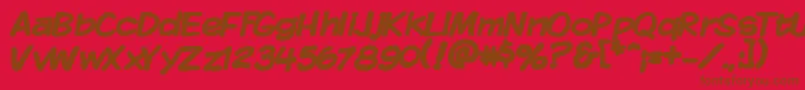 KomikaDisplayBold Font – Brown Fonts on Red Background