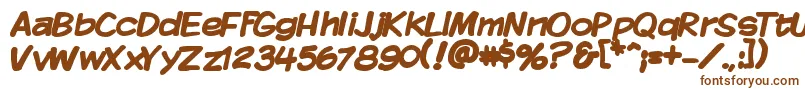 KomikaDisplayBold Font – Brown Fonts on White Background