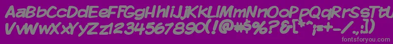 KomikaDisplayBold Font – Gray Fonts on Purple Background