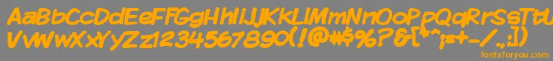 KomikaDisplayBold Font – Orange Fonts on Gray Background