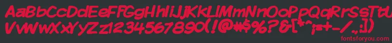 KomikaDisplayBold Font – Red Fonts on Black Background