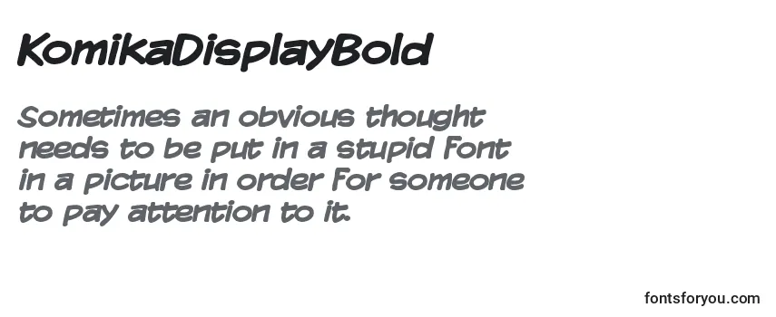 Review of the KomikaDisplayBold Font