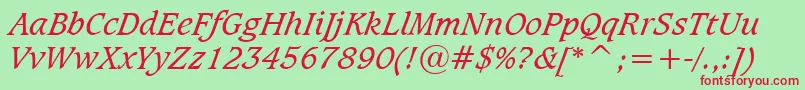 SudburI Font – Red Fonts on Green Background