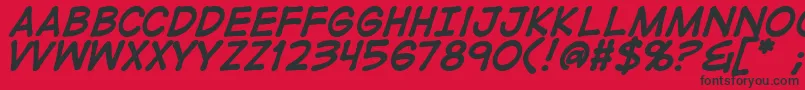 DigistripB Font – Black Fonts on Red Background