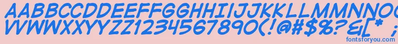 DigistripB Font – Blue Fonts on Pink Background
