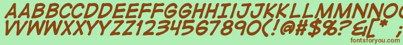 DigistripB Font – Brown Fonts on Green Background