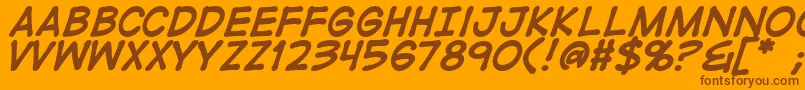 DigistripB Font – Brown Fonts on Orange Background