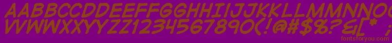 DigistripB Font – Brown Fonts on Purple Background