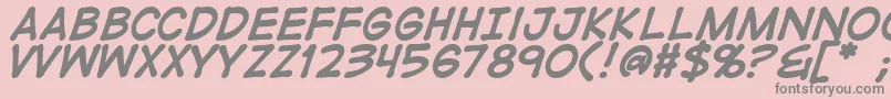 DigistripB Font – Gray Fonts on Pink Background