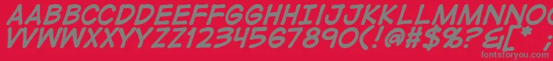 DigistripB Font – Gray Fonts on Red Background