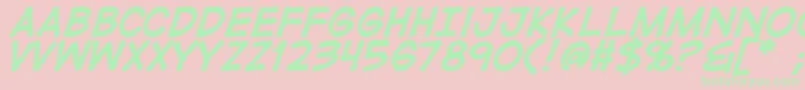 DigistripB Font – Green Fonts on Pink Background