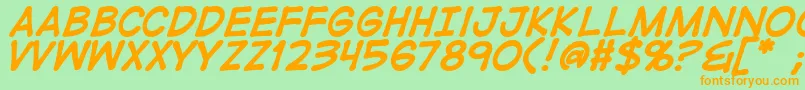 DigistripB Font – Orange Fonts on Green Background