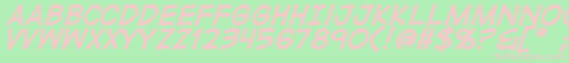 DigistripB Font – Pink Fonts on Green Background
