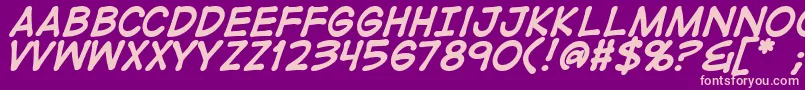 DigistripB Font – Pink Fonts on Purple Background