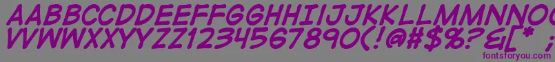 DigistripB Font – Purple Fonts on Gray Background
