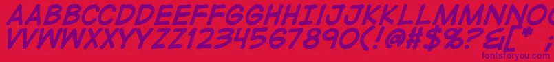 DigistripB Font – Purple Fonts on Red Background