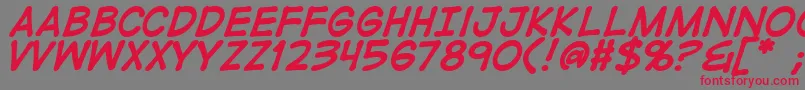 DigistripB Font – Red Fonts on Gray Background
