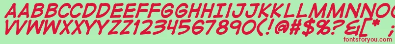 DigistripB Font – Red Fonts on Green Background