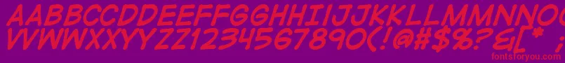 DigistripB Font – Red Fonts on Purple Background