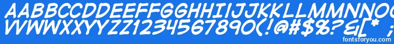 DigistripB Font – White Fonts on Blue Background
