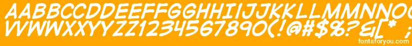 DigistripB Font – White Fonts on Orange Background