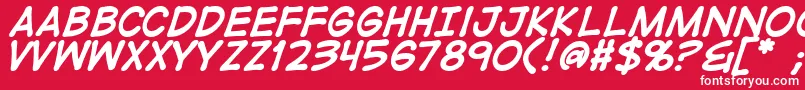 DigistripB Font – White Fonts on Red Background