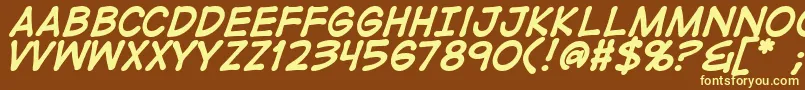 DigistripB Font – Yellow Fonts on Brown Background
