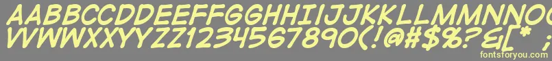 DigistripB Font – Yellow Fonts on Gray Background