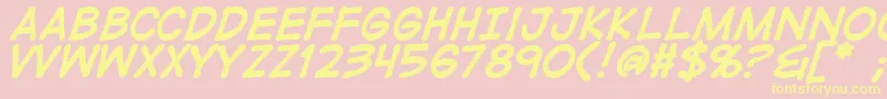 DigistripB Font – Yellow Fonts on Pink Background