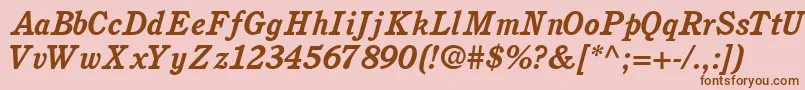 PerspectiveSsiBoldItalic Font – Brown Fonts on Pink Background