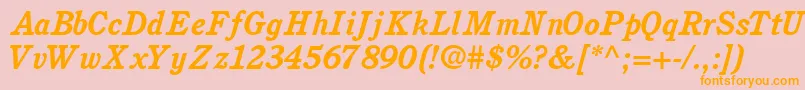 PerspectiveSsiBoldItalic Font – Orange Fonts on Pink Background