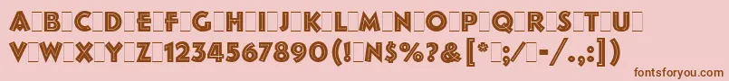 FolliesLetPlain.1.0 Font – Brown Fonts on Pink Background