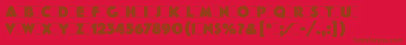 FolliesLetPlain.1.0 Font – Brown Fonts on Red Background