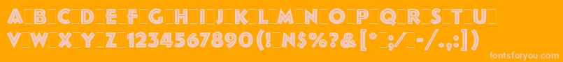 FolliesLetPlain.1.0 Font – Pink Fonts on Orange Background