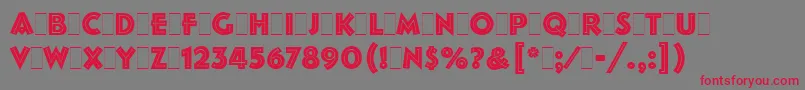 FolliesLetPlain.1.0 Font – Red Fonts on Gray Background