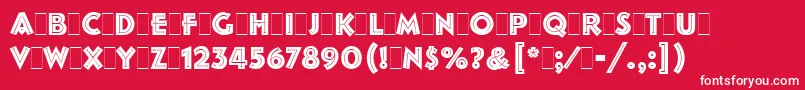 FolliesLetPlain.1.0 Font – White Fonts on Red Background