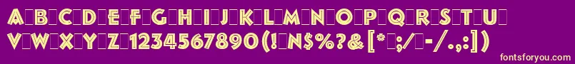 FolliesLetPlain.1.0 Font – Yellow Fonts on Purple Background