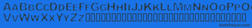Шрифт Theoc – чёрные шрифты на синем фоне